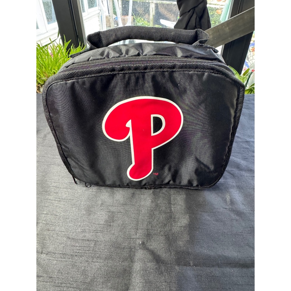Philadelphia Phillies MLB Insulated Lunch Bag Concept One Black Red P Logo